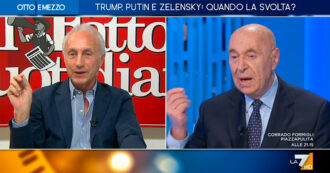 Mieli-Travaglio, scintille su La7. “Johnson bloccò negoziato tra Mosca e Kiev? Immensa bufala russa”. “Lo dissero gli ucraini”