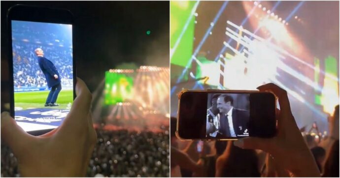 Al concerto di Gazzelle alcune persone hanno mostrato video e foto di Massimiliano Allegri